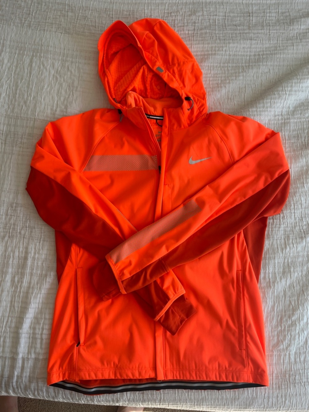 Nike Men's High-Visibility Orange Hooded Performance Jacket